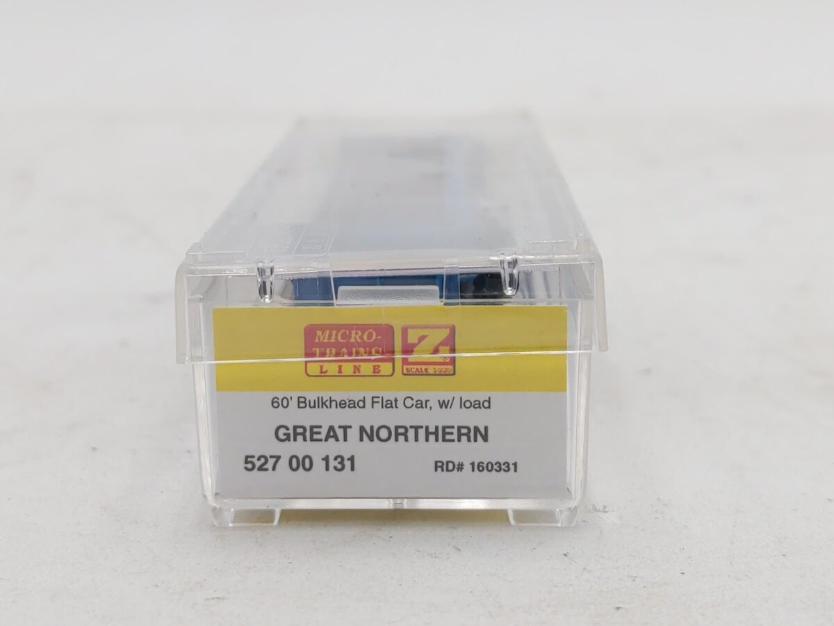 Micro-Trains 52700131 Z Great Northern 60' Bulkhead Flat Car w/Load #160331