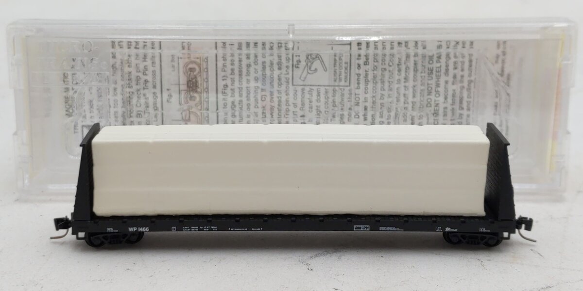 Micro-Trains 52700101 Z Western Pacific 60' Flat Car w/Load #1466