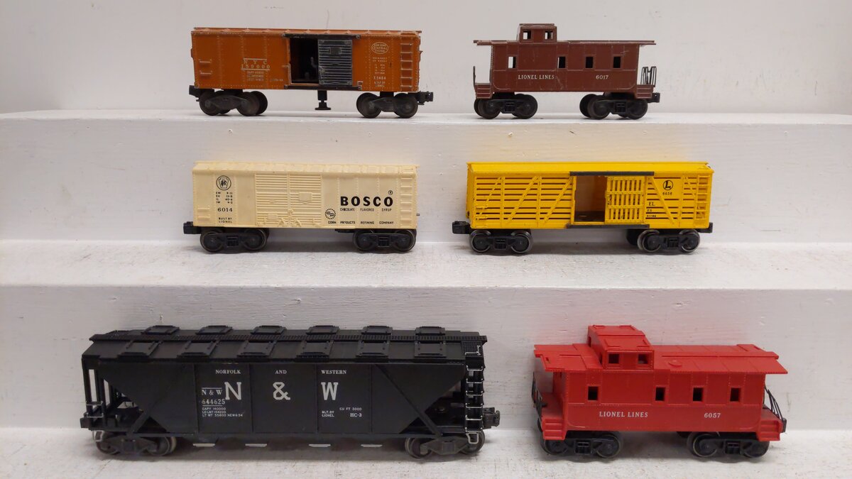 Lionel O Gauge Vintage Assorted Freight Cars [6] VG