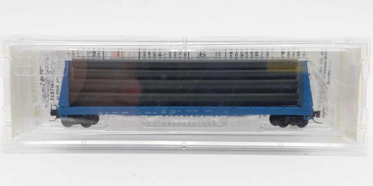 Micro-Trains 52700132 Z Great Northern 60' Bulkhead Flat Car w/Load #160360