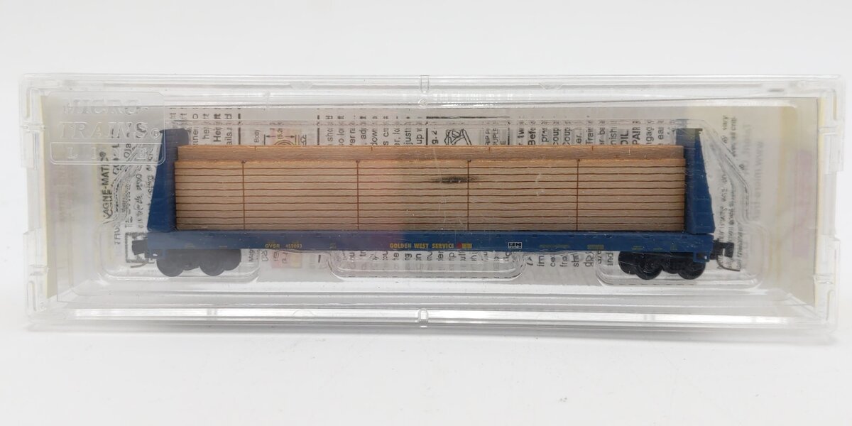 Micro-Trains 52700112 Z 60' Golden West Service Bulkhead Flatcar w/Plywood Loads