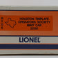 Lionel 8900 O Gauge HTOS Sam Houston Mint Car #1838 LN/Box