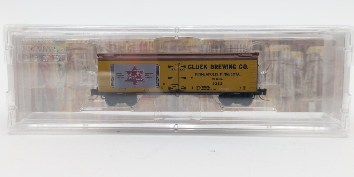 Micro-Trains 51800230 Z Gluek Brewing NRC 40' Double-Sheathed Wood Reefer #3353