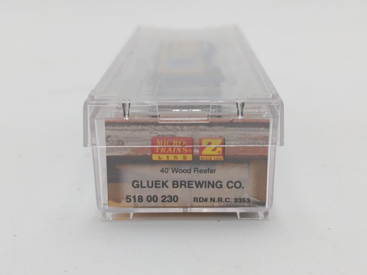 Micro-Trains 51800230 Z Gluek Brewing NRC 40' Double-Sheathed Wood Reefer #3353