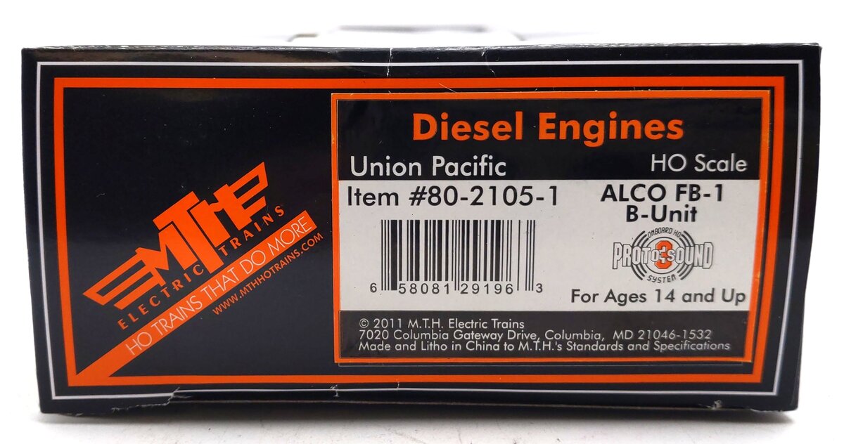MTH 80-2105-1 HO Union Pacific Alco FB-1 Diesel Engine #1524B w/ DCC & Sound