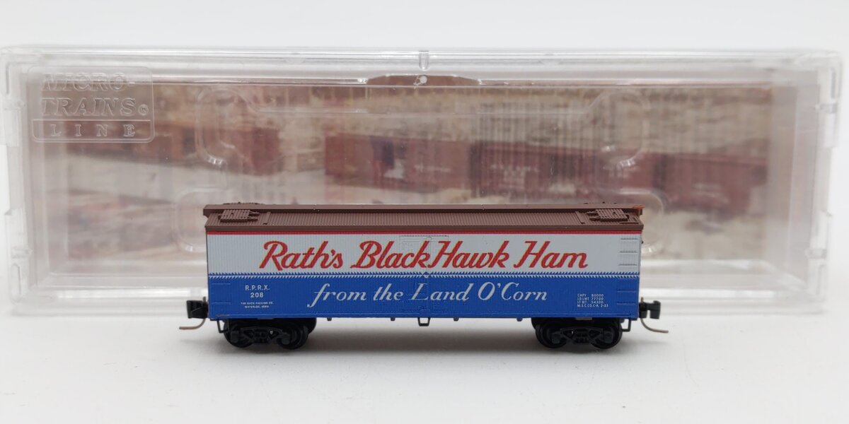 Micro-Trains 51800160 Z Rath's Black Hawk RPRX 40' Wood Reefer #208