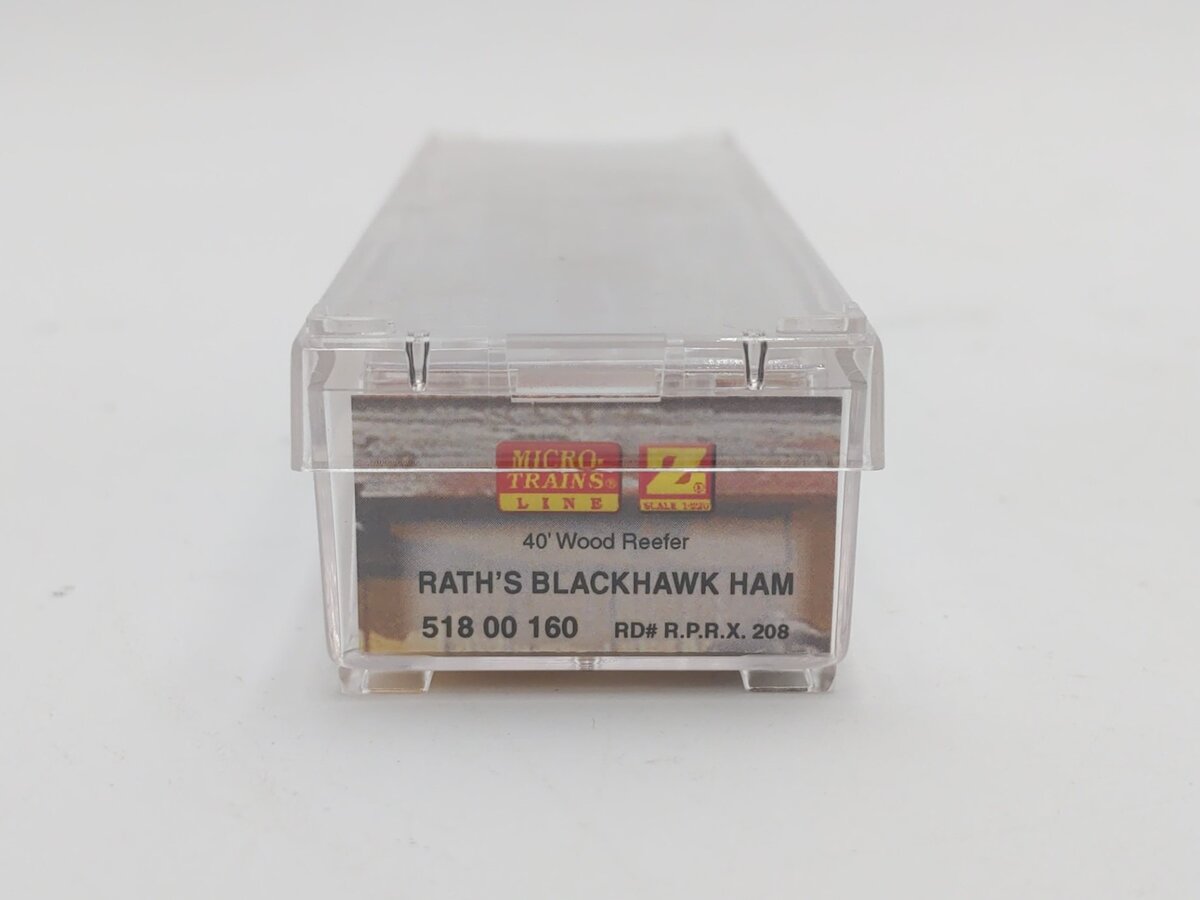 Micro-Trains 51800160 Z Rath's Black Hawk RPRX 40' Wood Reefer #208