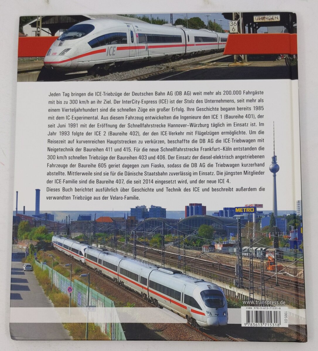 ICE: Geschichte - Technik - Einsatz Hardcover Book By Dieter Eikhoff EX