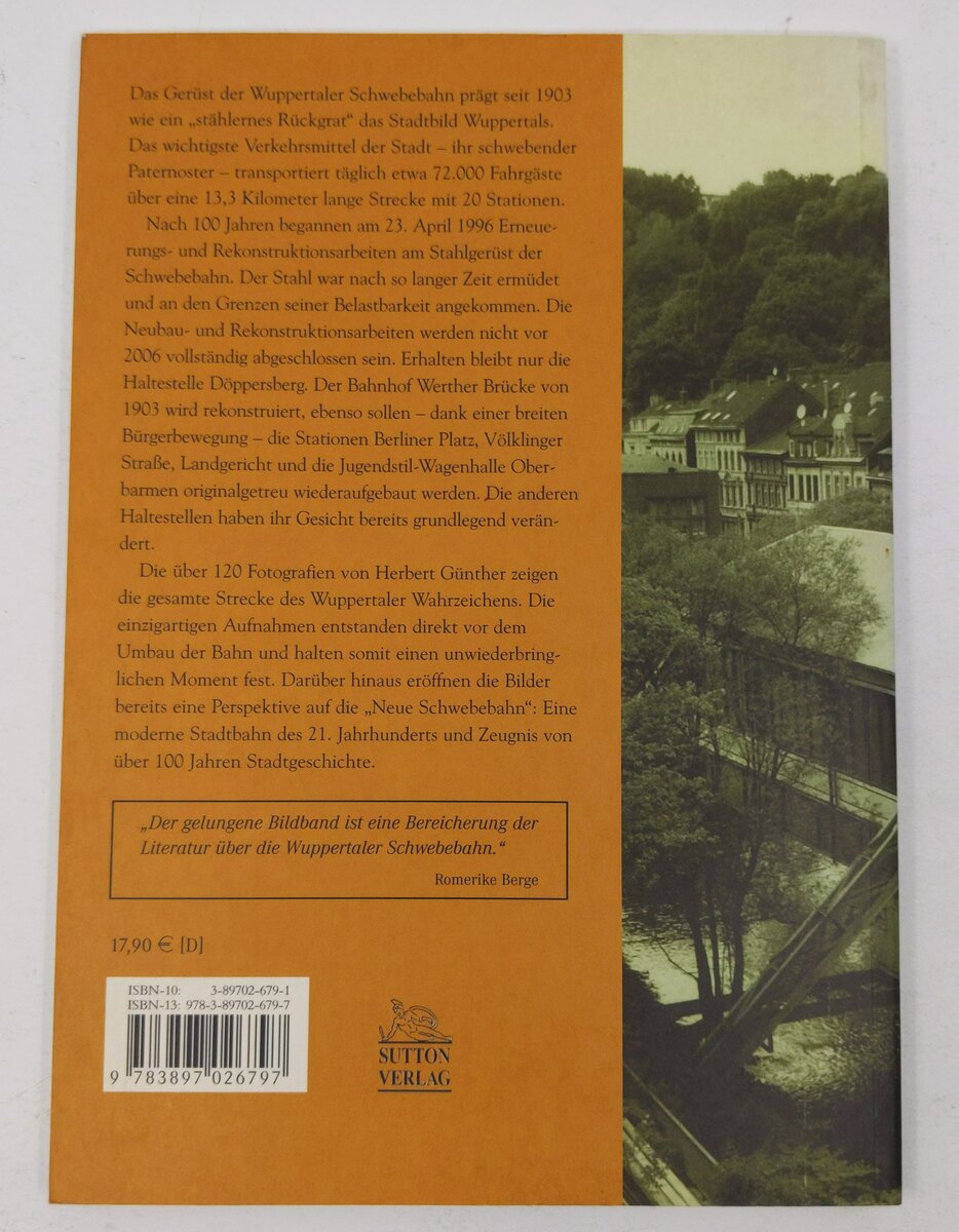 Die Wuppertaler Schwebebahn Paperback Book By Herbert Günther LN