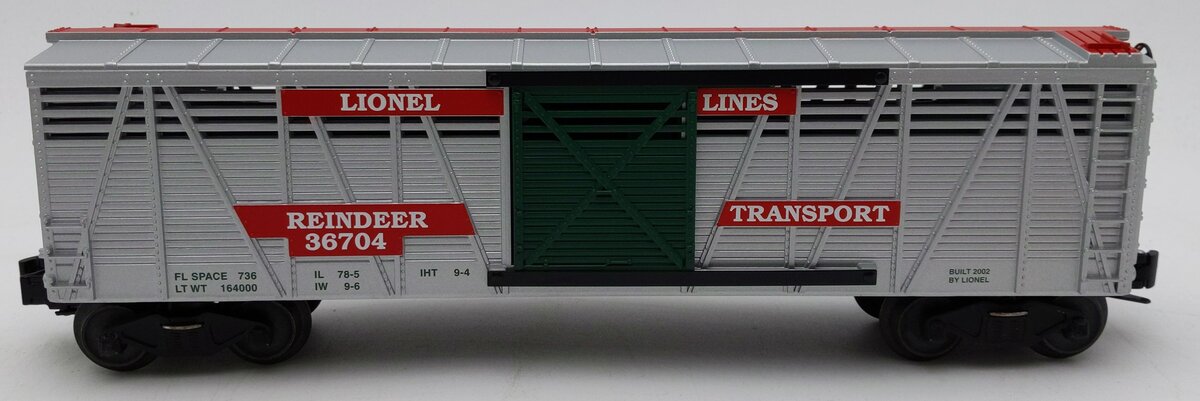 Lionel 6-36704 O Guage Animated Reindeer Stockcar & Corral LN/Box