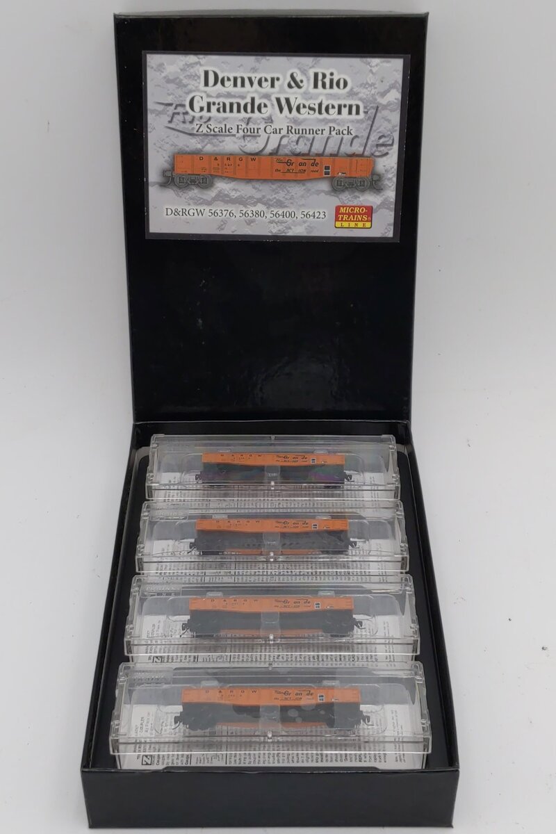Micro-Trains 99400004 Z DRGW 50' Gondola Runner Pack (Set of 4)