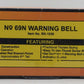 MTH 30-1036 O&O27 Gauge Red Tinplate Warning Bell Signal #69 LN/Box