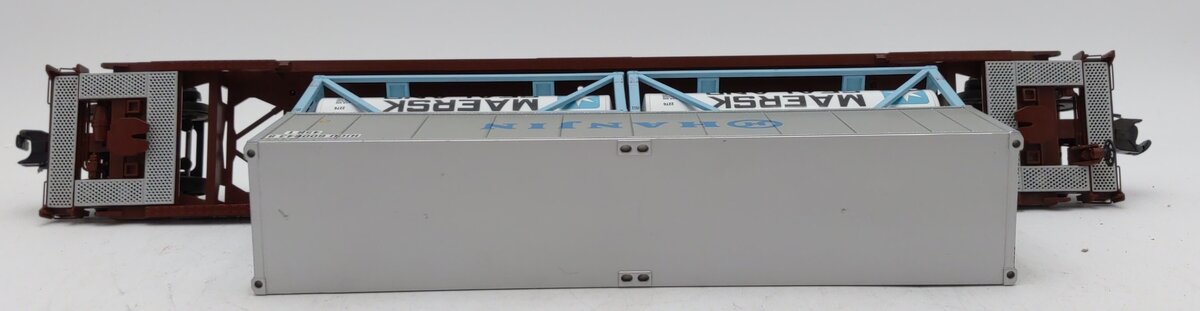 MTH 20-95074 BNSF Husky Stack Car w/ Maersk Containers #238558