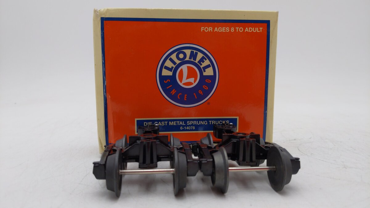 Lionel 6-14078 O Die-Cast Metal Sprung Trucks (Pair of 2) LN/Box