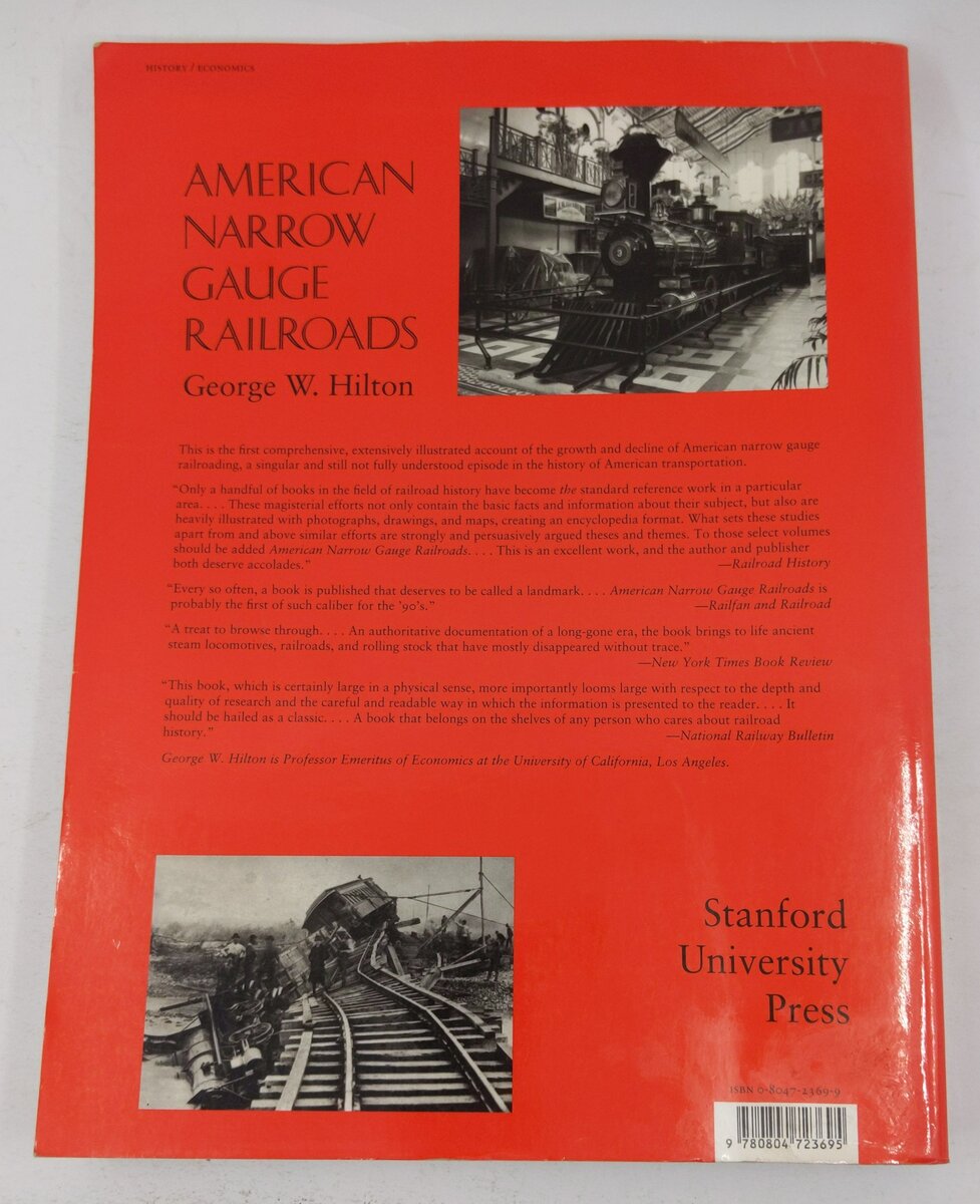 American Narrow Gauge Railroads Paperback Book By George Hilton VG