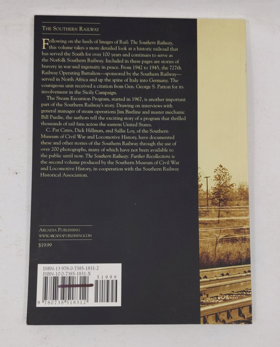 Southern Railway Paperback Book By C. Pat Cates, Sallie Loy, Dick Hillman EX
