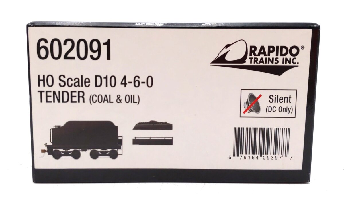 Rapido Trains 602091 HO CPR D10 Class Tender with Wiring Harness