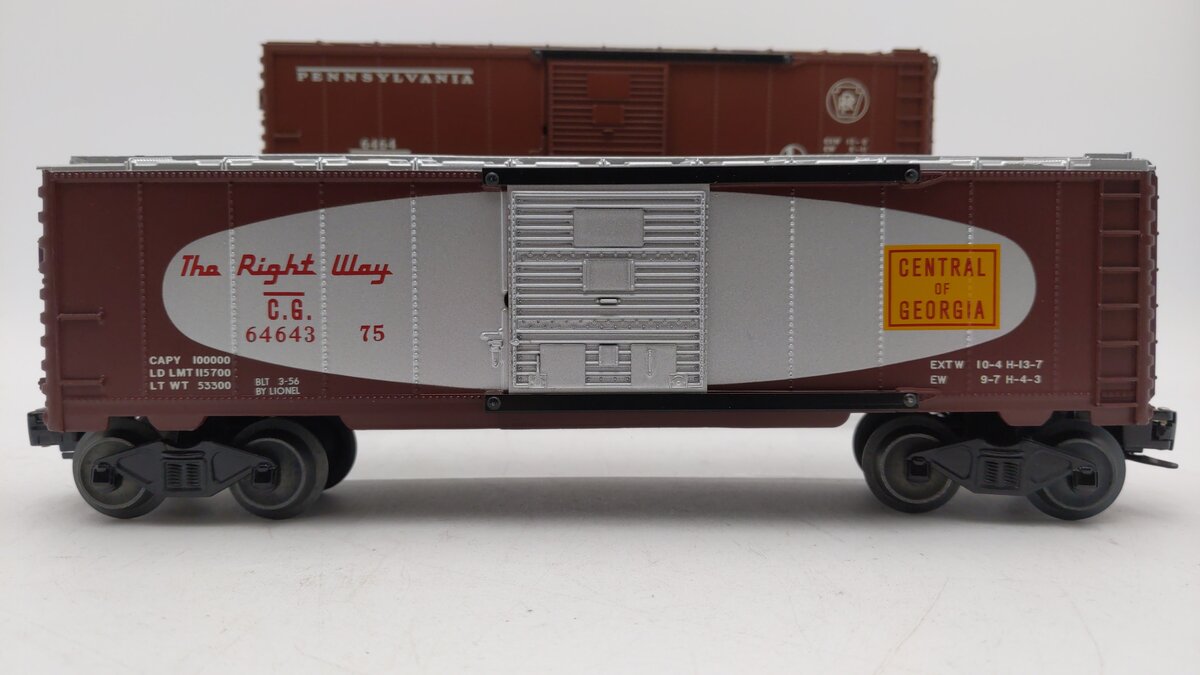 Lionel 6-27776 O Gauge Central of Georgia & Pennsylvania Railroad 6464 Boxcars LN/Box