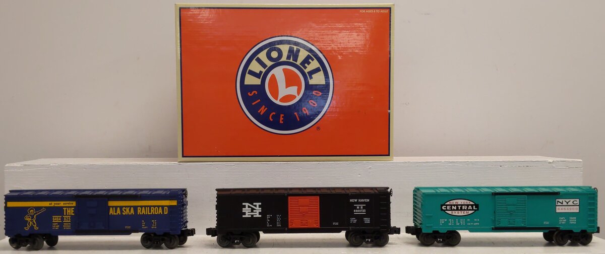 Lionel 6-39203 O Gauge 6464 Series X Boxcar Set 3-Pack LN/Box