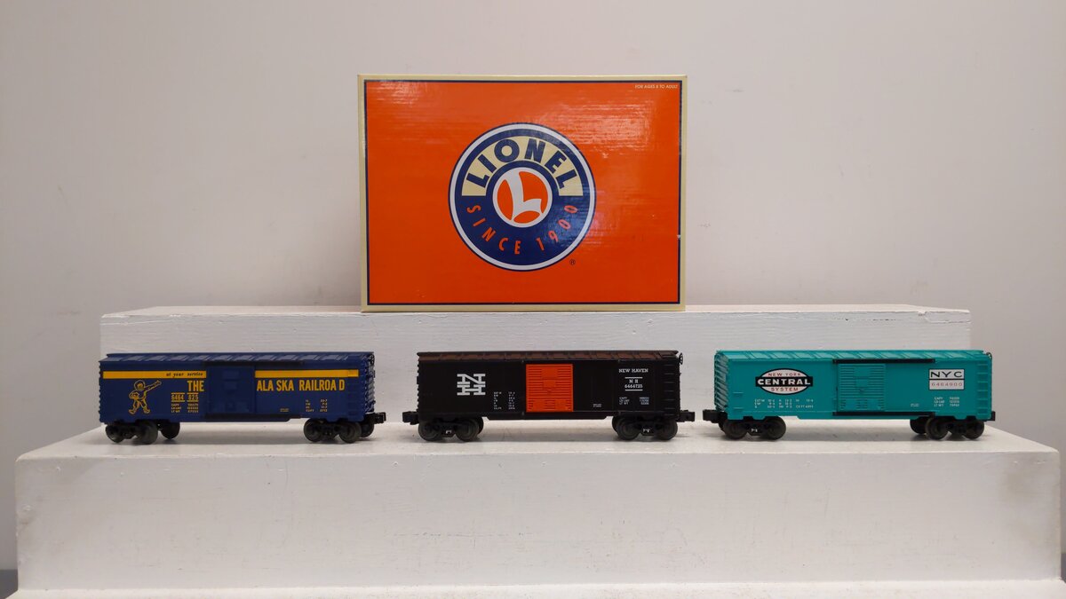 Lionel 6-39203 O Gauge 6464 Series X Boxcar Set 3-Pack LN/Box