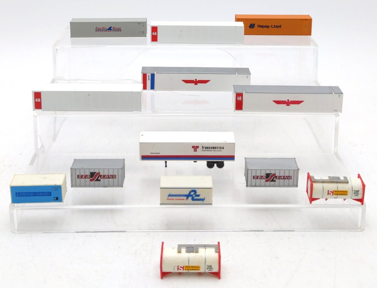 Atlas & Others N Scale Assorted Freight Cars & Trailers [20] VG