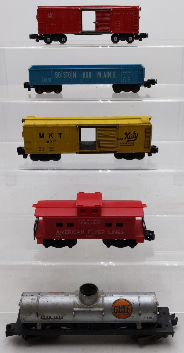 American Flyer S Gauge Vintage Freight Cars #633/#937/#24124/#24325/#24636 [5] VG