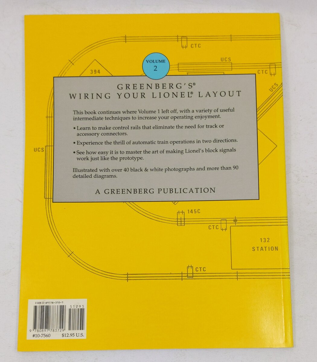 Greenberg's Wiring Your Lionel Layout, Vol. 2 Paperback Book By Peter H. Riddle EX