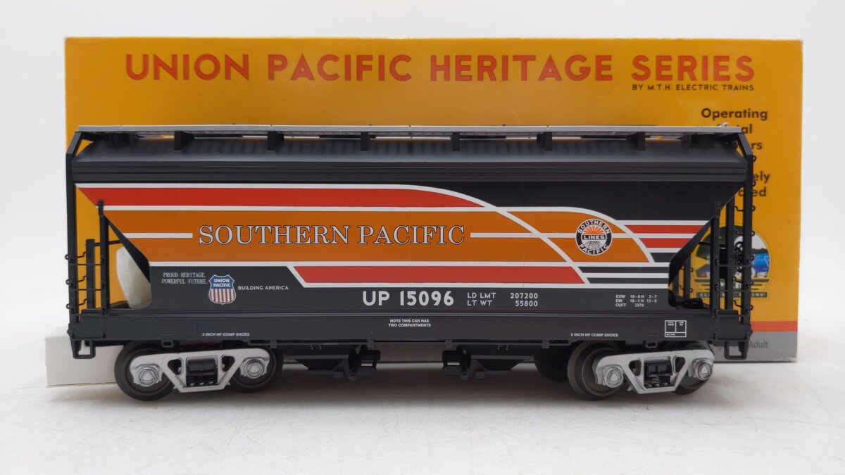 MTH 20-97652 O Southern Pacific 2-Bay Centerflow Hopper #15096 LN/Box