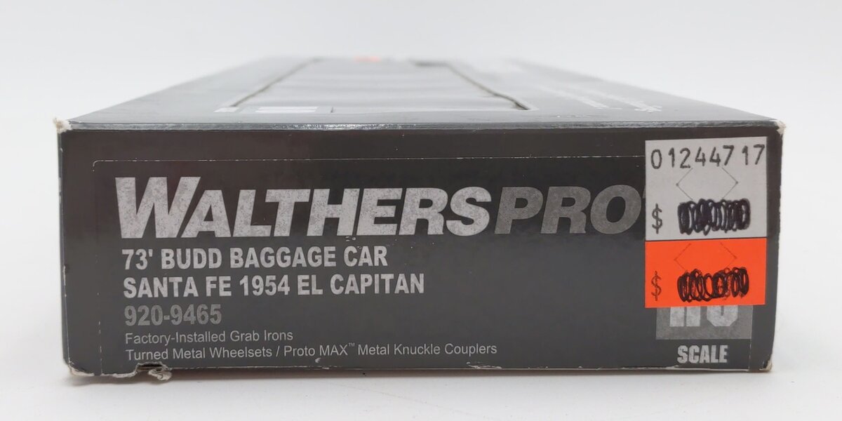 Walthers 920-9465 HO Santa Fe 1954 El Capt 73' Budd Baggage Car (Real Metal)
