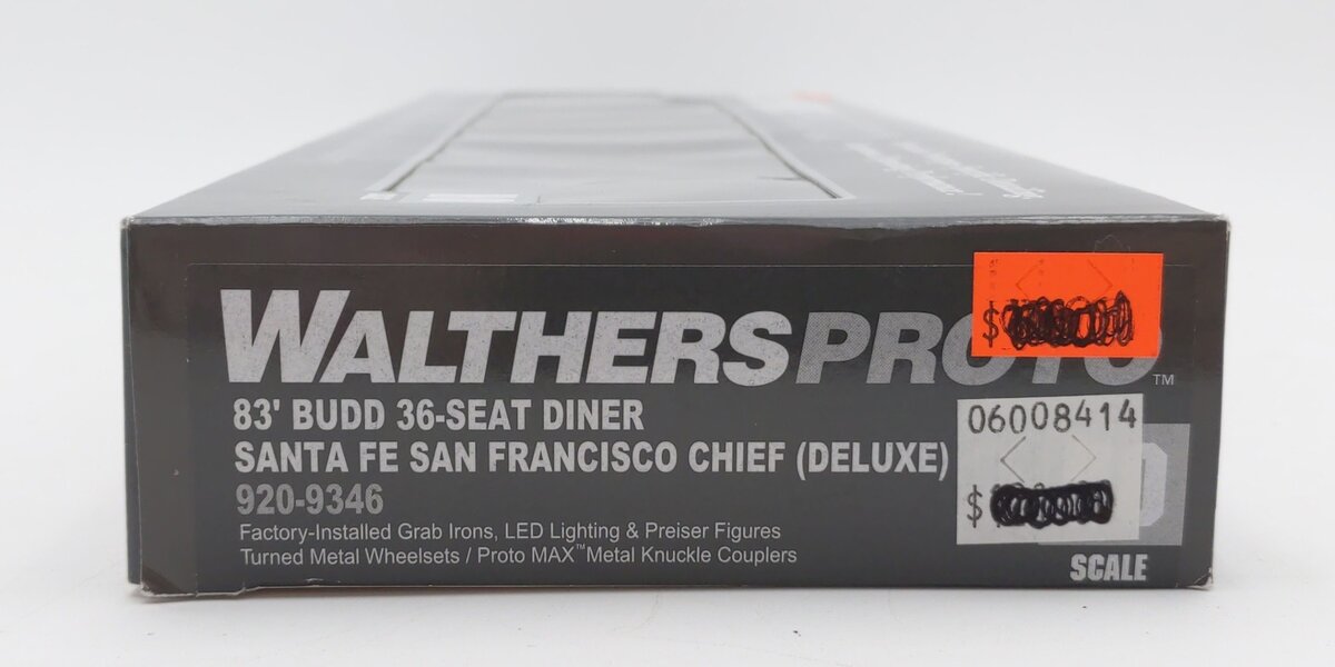 Walthers 920-9346 Santa Fe SF Chief Delux 85' Budd 36-Seat Diner