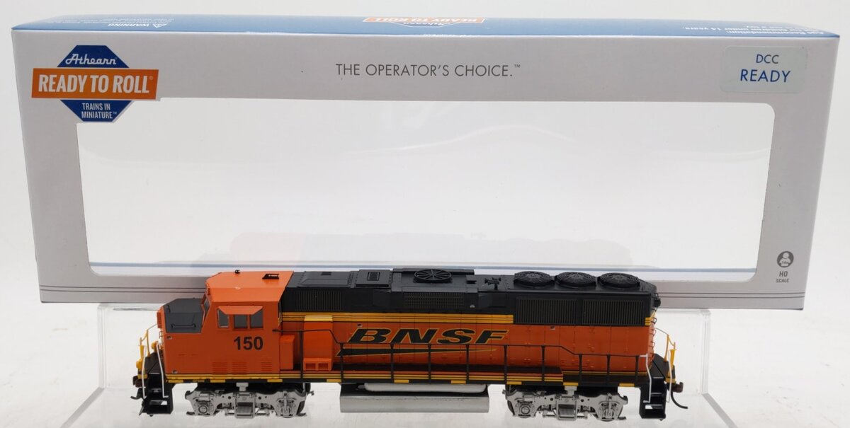 Athearn 88865 HO BNSF/Black, Orange RTR GP60M Diesel Locomotive #150