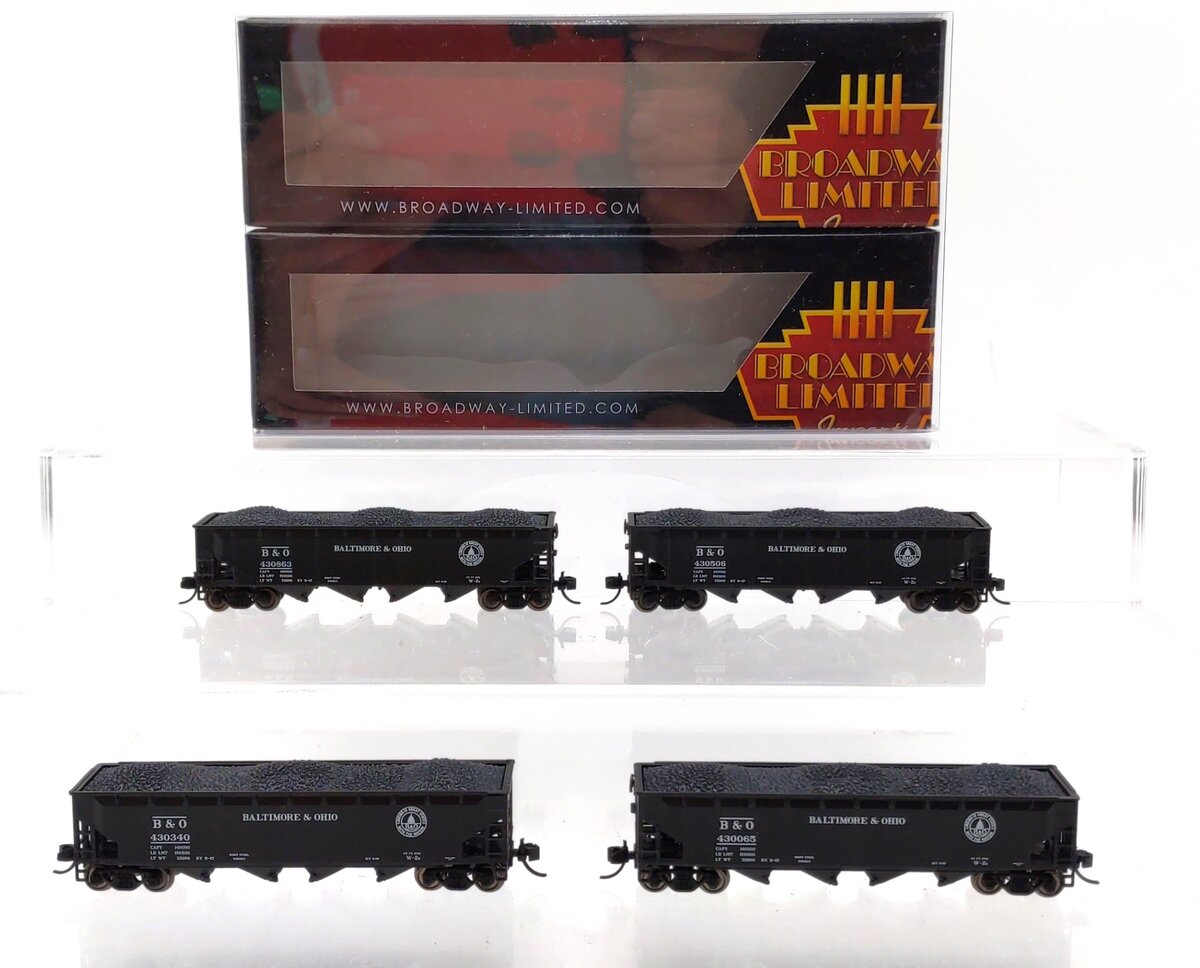 Broadway Limited 7421 N B&O ARA 70-Ton Quad Hopper Pack B (Pack of 4)