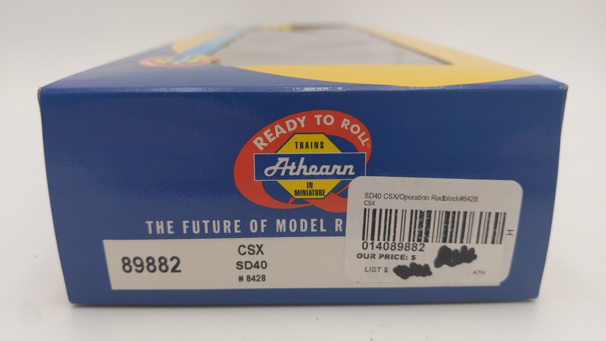 Athearn 89882 HO CSX/Operation Redblock RTR SD40 Diesel Locomotive #8428