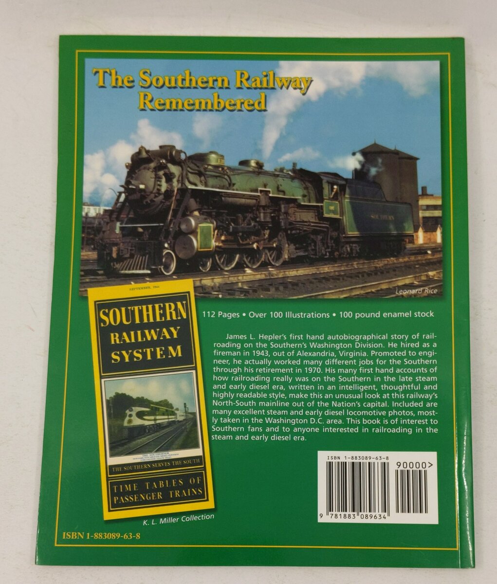 Southern Railway Remembered Paperback Book By James Leslie Hepler VG