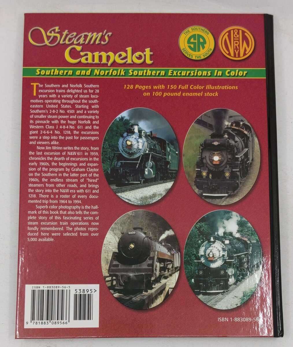 Steam's Camelot Southern and Norfolk Southern Excursions in Color Hardcover Book LN