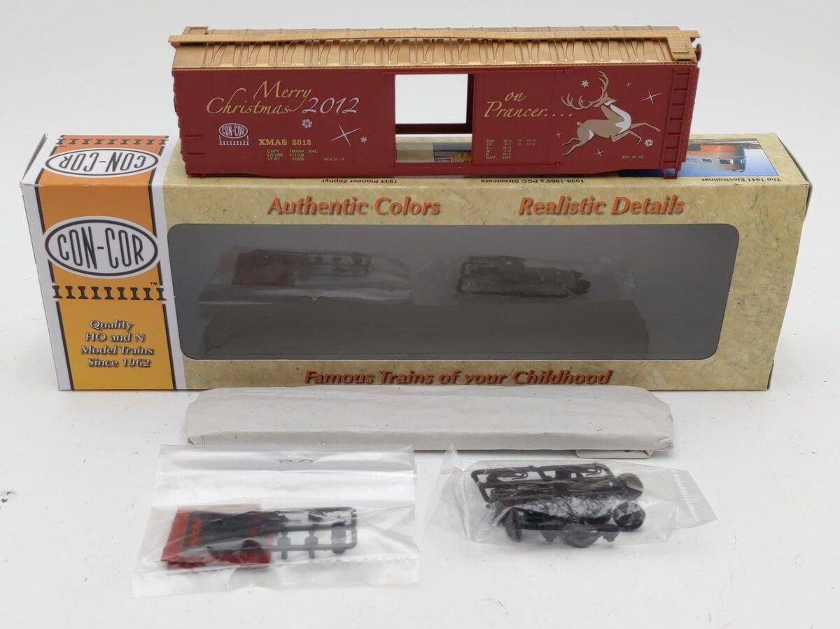 Con-Cor 0001-02012H HO 2012 Christmas Box Car "On Prancer"