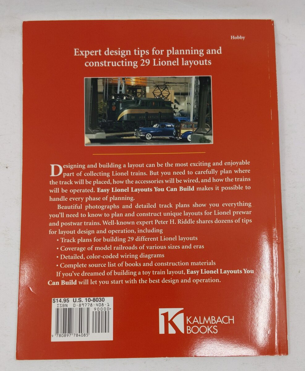Easy Lionel Layouts You Can Build Paperback Book By Peter H. Riddle VG
