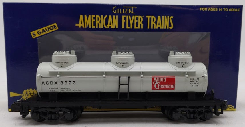 American Flyer 1919271 S Gauge Allied Chemical 3 Dome Tankcar #8923 LN/Box