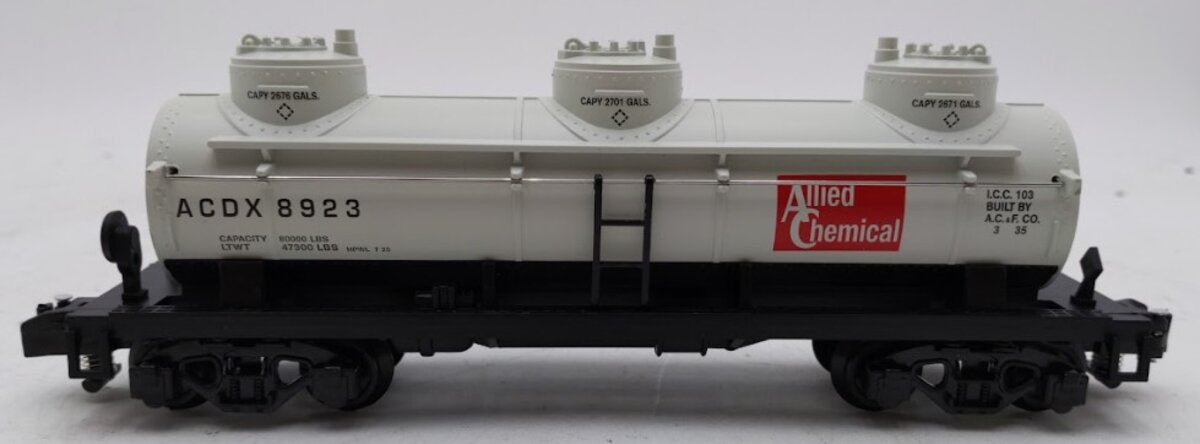 American Flyer 1919271 S Gauge Allied Chemical 3 Dome Tankcar #8923 LN/Box