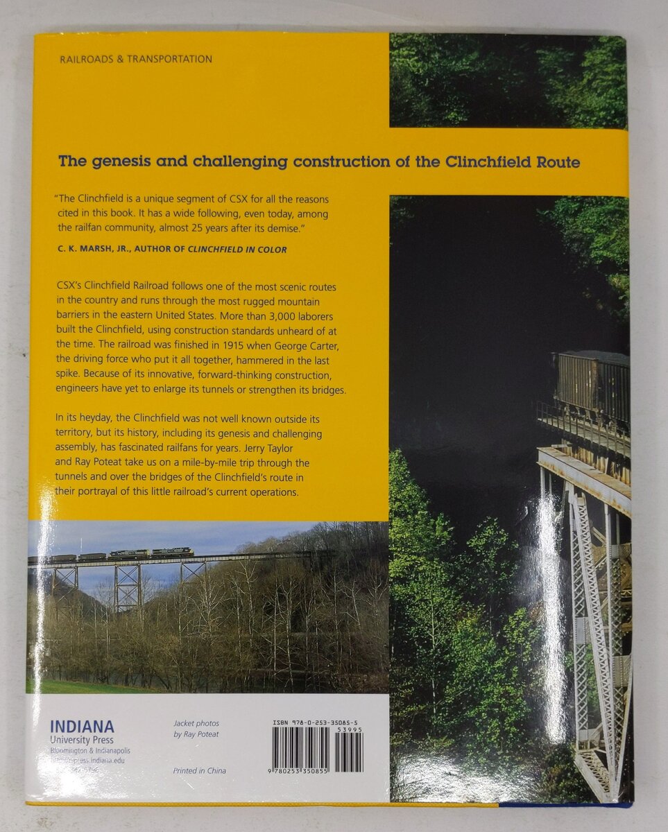 The CSX Clinchfield Route in the 21st Century Hardcover Book By Jeremy Taylor EX