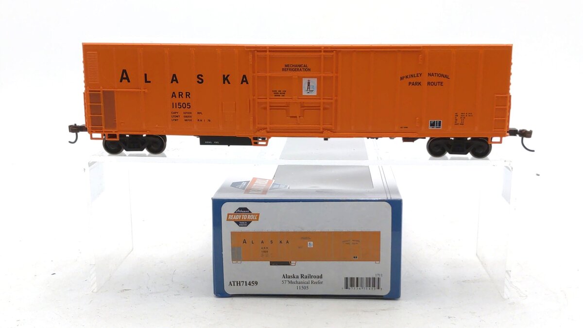 Athearn 71459 HO Scale Alaska Railroad 57' Mechanical Reefer #11505