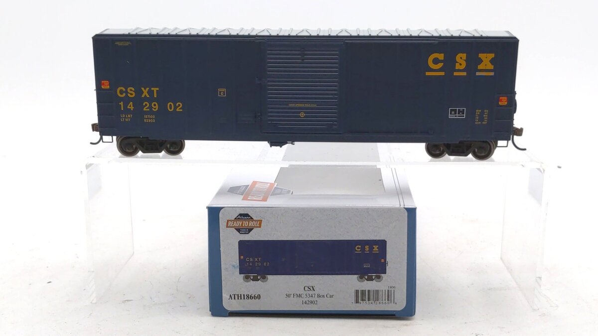 Athearn 18660 HO Scale CSX Transportation 50' FMC 5347 Box Ready To Run #142902