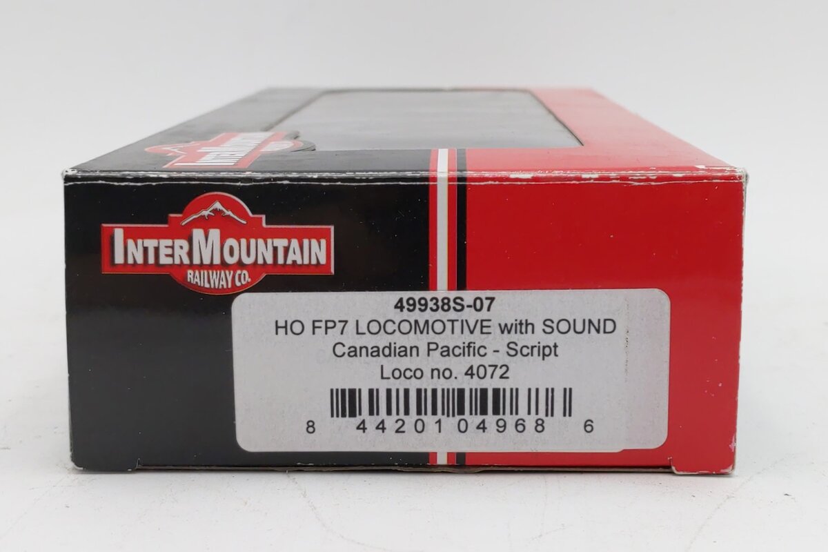 InterMountain 49938s-07 HO Canadian Pacific FP7 Diesel Locomotive w/Sound #4072 EX/Box