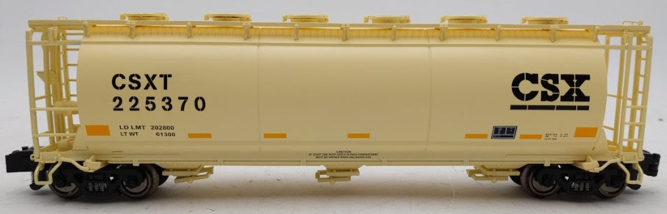 American Flyer 1919351 S Gauge CSX Cylindrical Hopper #225370 LN/Box