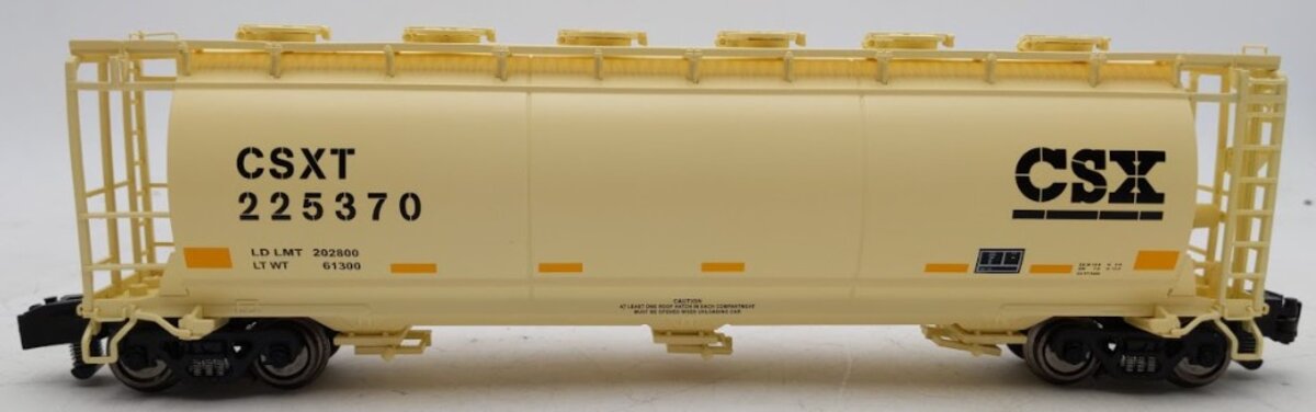 American Flyer 1919351 S Gauge CSX Cylindrical Hopper #225370 LN/Box