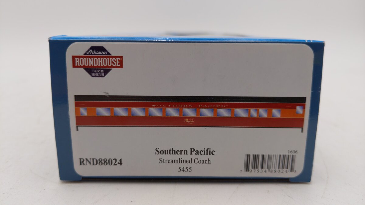 Roundhouse 88024 HO Scale Daylight Southern Pacific Streamline Coach Car #5455