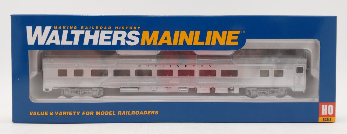Walthers 910-30003 HO CB&Q 85' Budd Large-Window Coach RTR