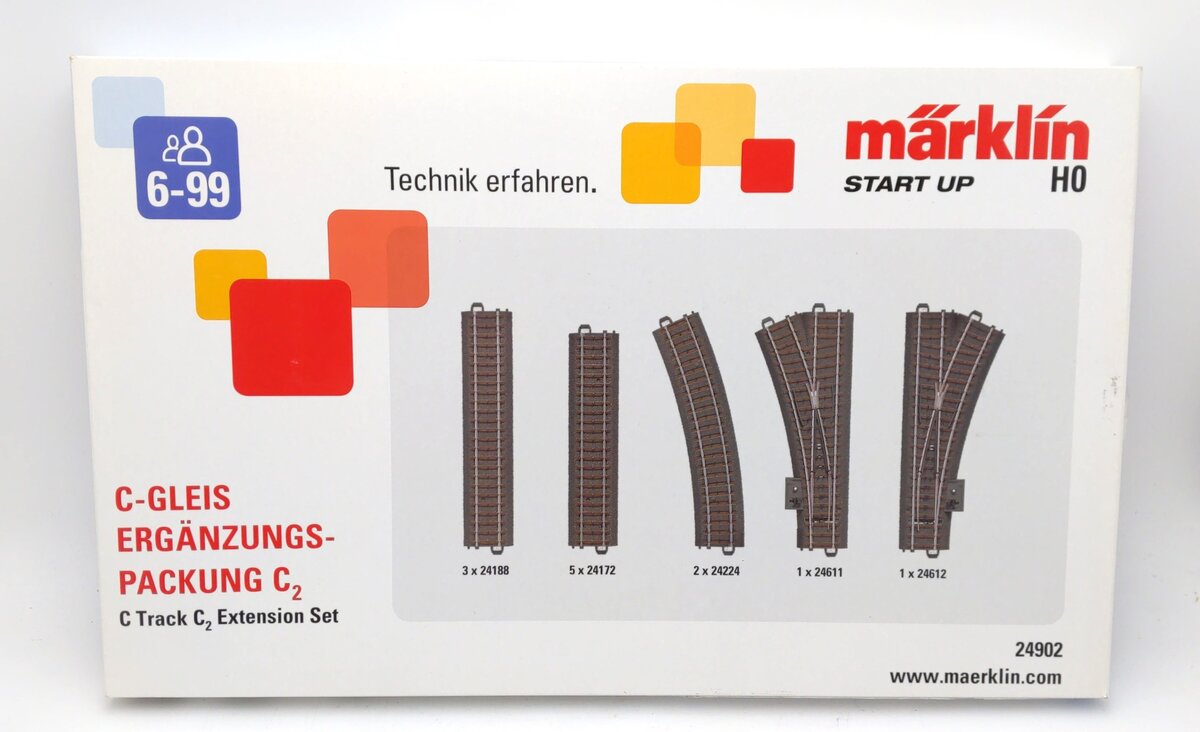 Marklin 24902 HO Scale C2 C Track Extension Set