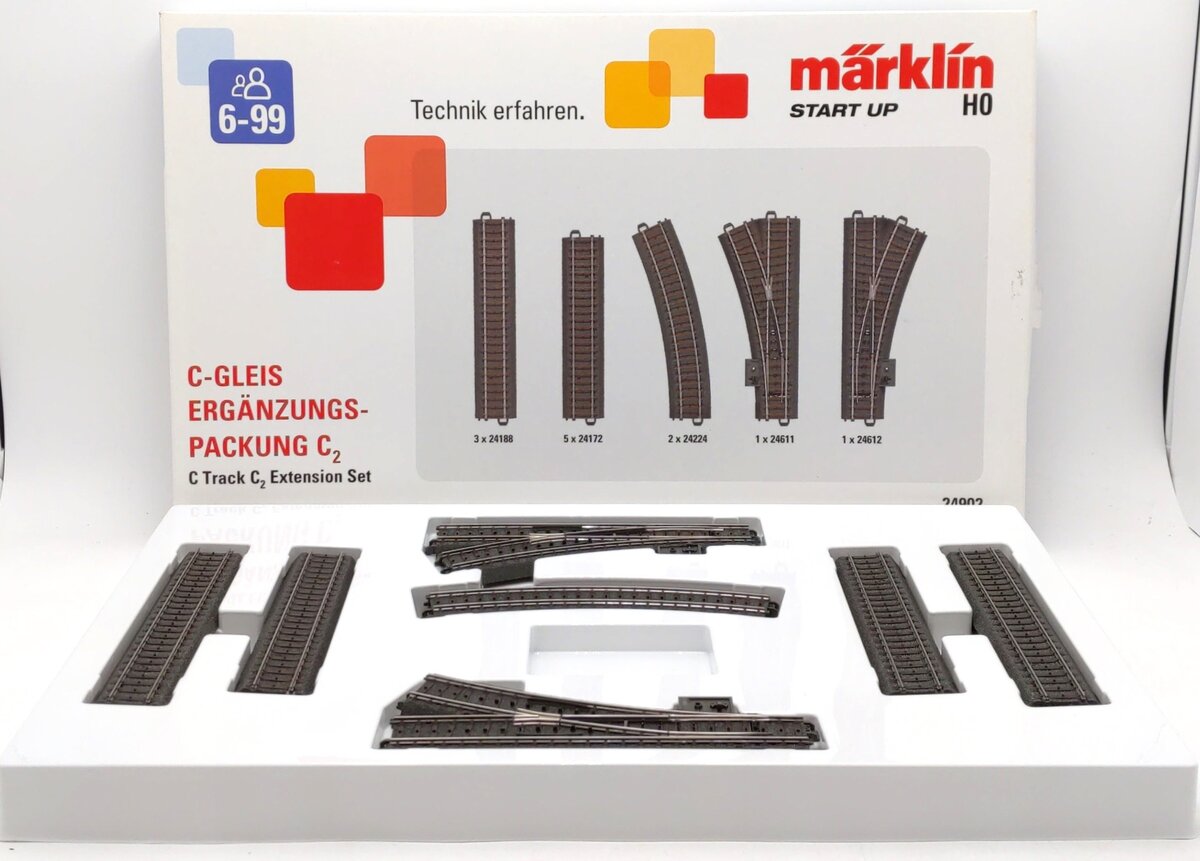 Marklin 24902 HO Scale C2 C Track Extension Set