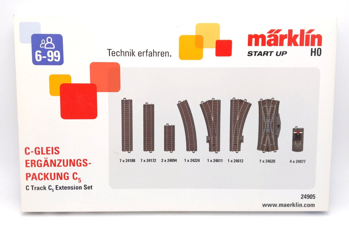 Marklin 24905 HO C5 Large Track Extension Set Expansion Pack – Trainz